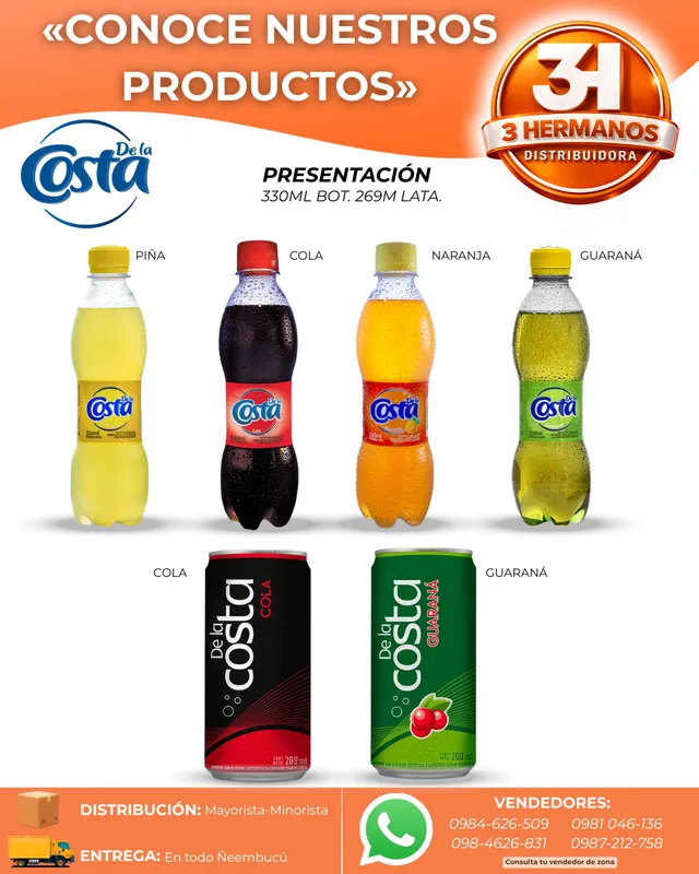Presentaciones de Gaseosas de la Costa